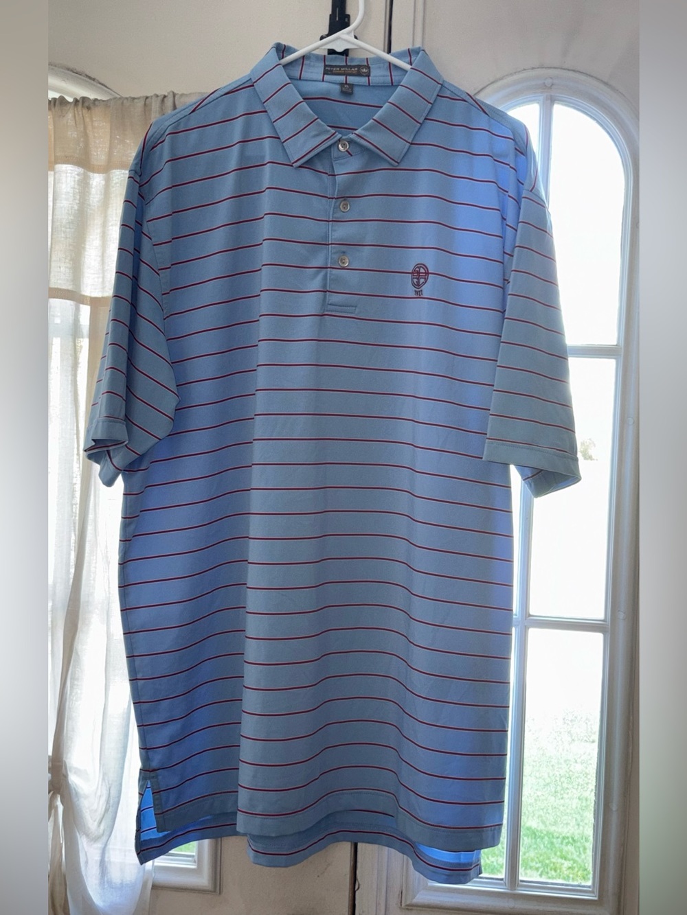 Peter Millar Summer Comfort Golf Polo Shirt - Men's XL Blue (SPGC 1927 Logo)